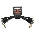 Ace Products Group Lil Pigs Vintage 6 in. Patch Cables, Black Woven, 3PK PHLIL6BK
